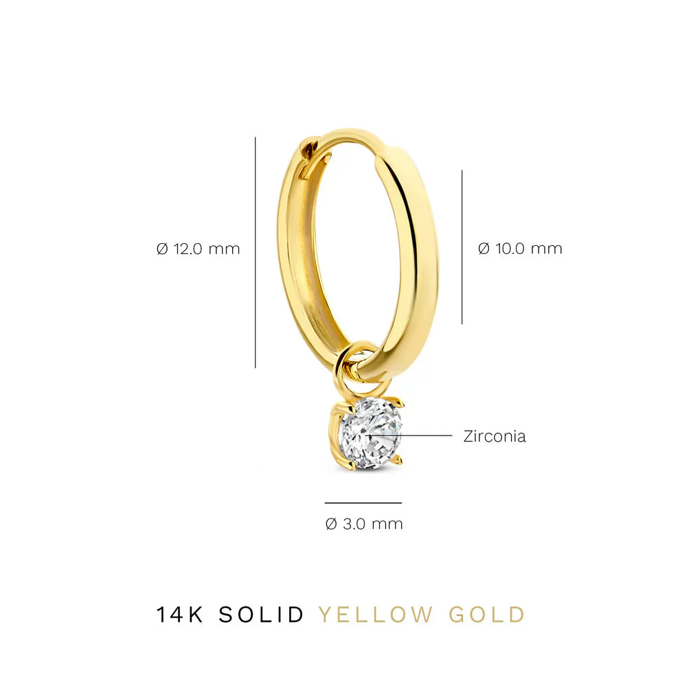 Aretes de Aro Larmes de Lune Stone | Oro