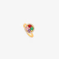 Anillo Giratorio Corazones Olas de Color | Oro