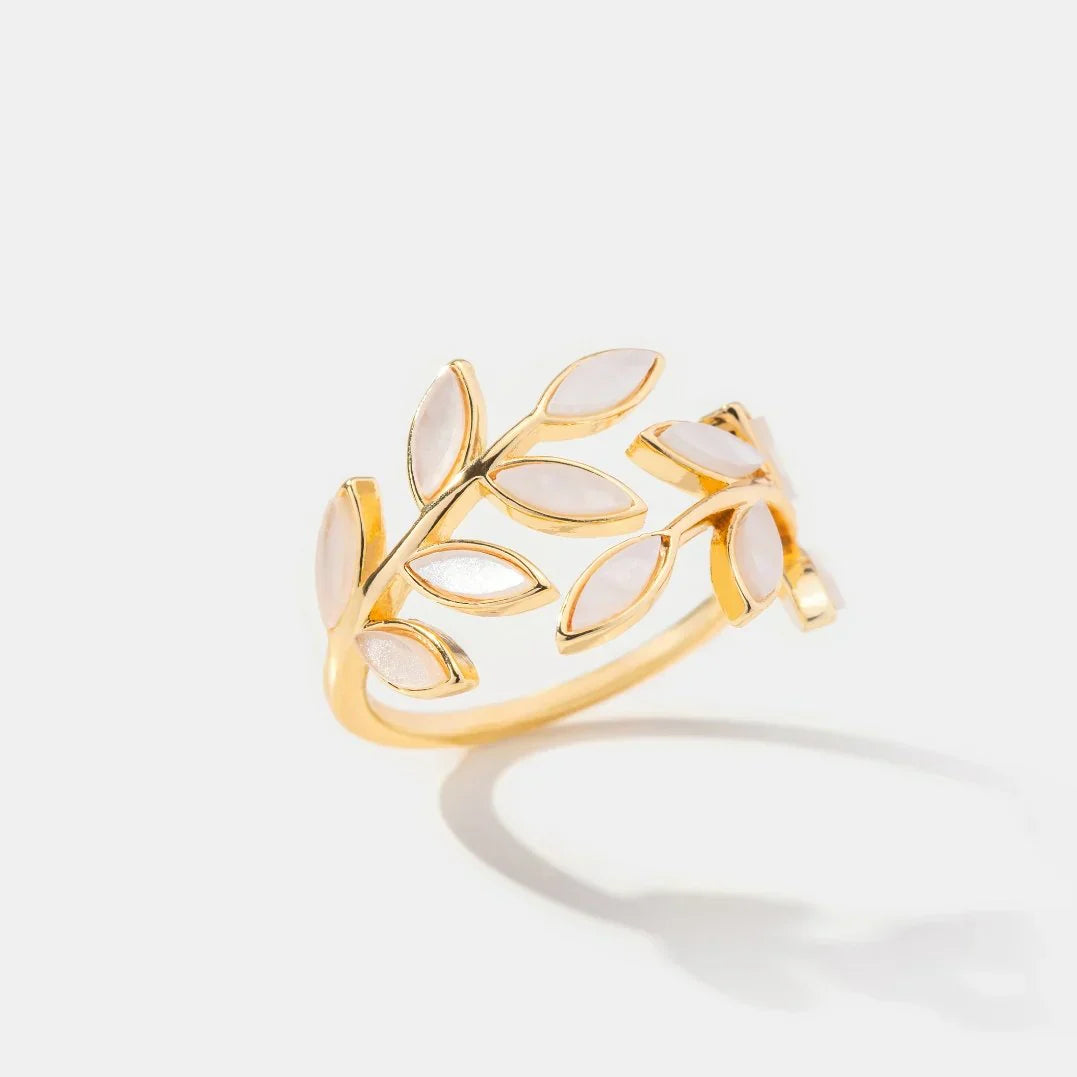 Anillo Abierto Neraya Hoja Delicada | Oro