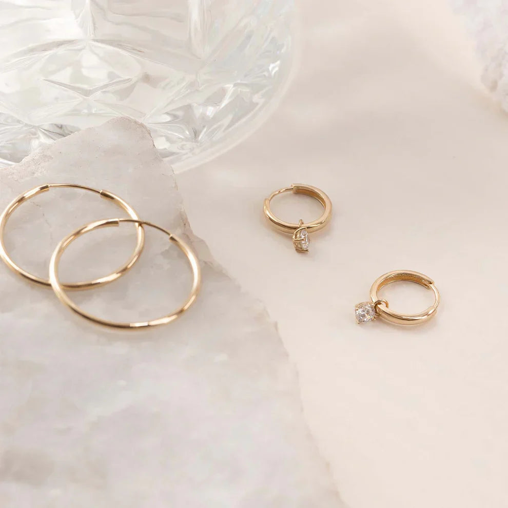 Aretes de Aro Larmes de Lune Stone | Oro