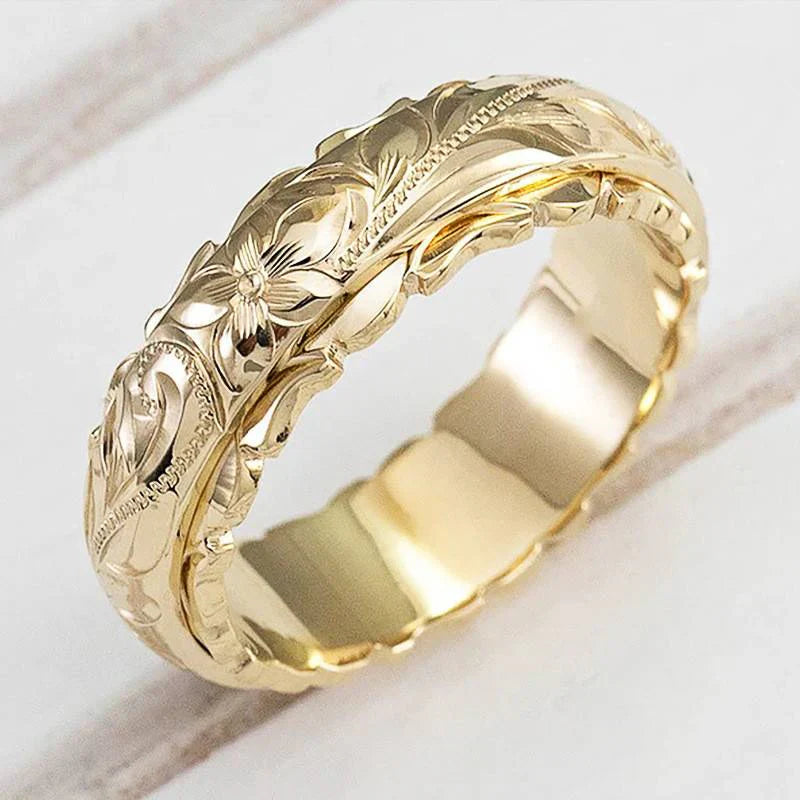 Anillo de Flor de Oro Antiguo | Oro